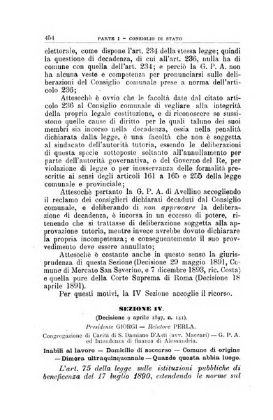 La giustizia amministrativa raccolta di decisioni e pareri del Consiglio di Stato, decisioni della Corte dei conti, sentenze della Cassazione di Roma, e decisioni delle Giunte provinciali amministrative