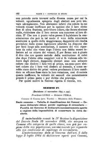 La giustizia amministrativa raccolta di decisioni e pareri del Consiglio di Stato, decisioni della Corte dei conti, sentenze della Cassazione di Roma, e decisioni delle Giunte provinciali amministrative