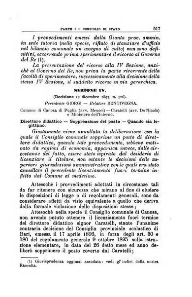 La giustizia amministrativa raccolta di decisioni e pareri del Consiglio di Stato, decisioni della Corte dei conti, sentenze della Cassazione di Roma, e decisioni delle Giunte provinciali amministrative