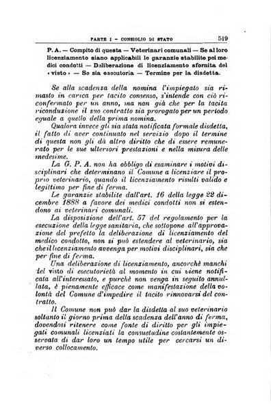 La giustizia amministrativa raccolta di decisioni e pareri del Consiglio di Stato, decisioni della Corte dei conti, sentenze della Cassazione di Roma, e decisioni delle Giunte provinciali amministrative