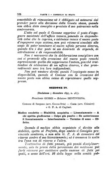 La giustizia amministrativa raccolta di decisioni e pareri del Consiglio di Stato, decisioni della Corte dei conti, sentenze della Cassazione di Roma, e decisioni delle Giunte provinciali amministrative