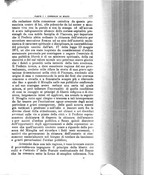 La giustizia amministrativa raccolta di decisioni e pareri del Consiglio di Stato, decisioni della Corte dei conti, sentenze della Cassazione di Roma, e decisioni delle Giunte provinciali amministrative