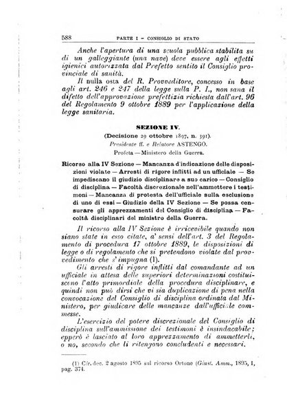 La giustizia amministrativa raccolta di decisioni e pareri del Consiglio di Stato, decisioni della Corte dei conti, sentenze della Cassazione di Roma, e decisioni delle Giunte provinciali amministrative