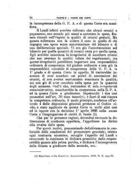 La giustizia amministrativa raccolta di decisioni e pareri del Consiglio di Stato, decisioni della Corte dei conti, sentenze della Cassazione di Roma, e decisioni delle Giunte provinciali amministrative