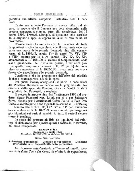 La giustizia amministrativa raccolta di decisioni e pareri del Consiglio di Stato, decisioni della Corte dei conti, sentenze della Cassazione di Roma, e decisioni delle Giunte provinciali amministrative