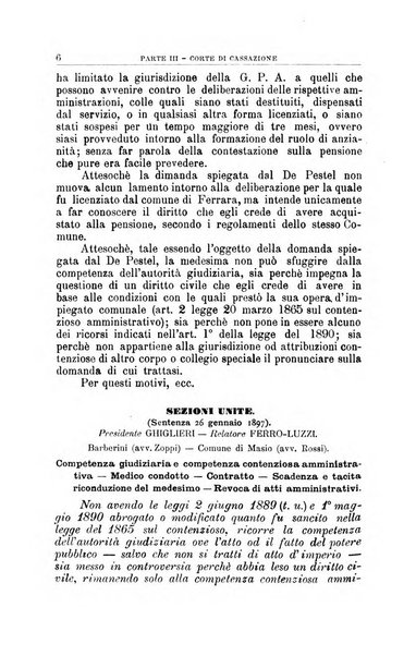 La giustizia amministrativa raccolta di decisioni e pareri del Consiglio di Stato, decisioni della Corte dei conti, sentenze della Cassazione di Roma, e decisioni delle Giunte provinciali amministrative