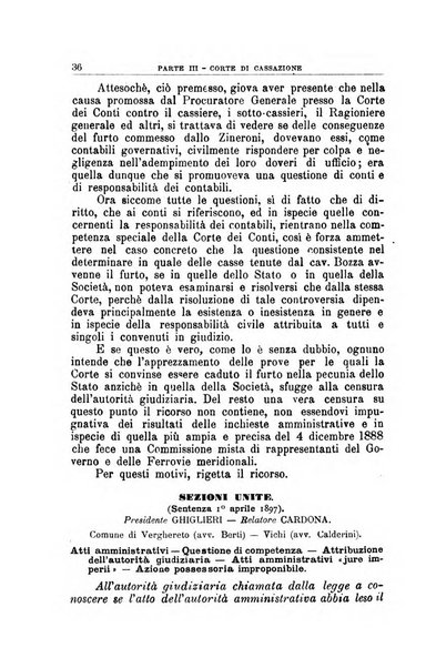 La giustizia amministrativa raccolta di decisioni e pareri del Consiglio di Stato, decisioni della Corte dei conti, sentenze della Cassazione di Roma, e decisioni delle Giunte provinciali amministrative