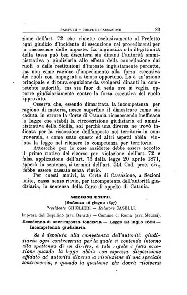 La giustizia amministrativa raccolta di decisioni e pareri del Consiglio di Stato, decisioni della Corte dei conti, sentenze della Cassazione di Roma, e decisioni delle Giunte provinciali amministrative