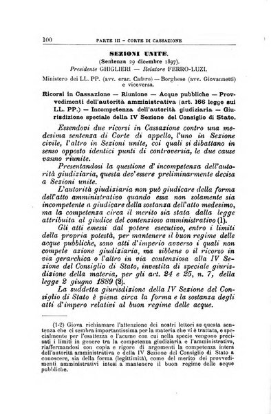 La giustizia amministrativa raccolta di decisioni e pareri del Consiglio di Stato, decisioni della Corte dei conti, sentenze della Cassazione di Roma, e decisioni delle Giunte provinciali amministrative