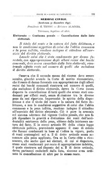 La giustizia amministrativa raccolta di decisioni e pareri del Consiglio di Stato, decisioni della Corte dei conti, sentenze della Cassazione di Roma, e decisioni delle Giunte provinciali amministrative