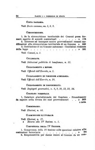 La giustizia amministrativa raccolta di decisioni e pareri del Consiglio di Stato, decisioni della Corte dei conti, sentenze della Cassazione di Roma, e decisioni delle Giunte provinciali amministrative