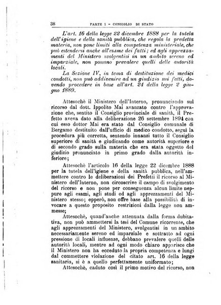 La giustizia amministrativa raccolta di decisioni e pareri del Consiglio di Stato, decisioni della Corte dei conti, sentenze della Cassazione di Roma, e decisioni delle Giunte provinciali amministrative