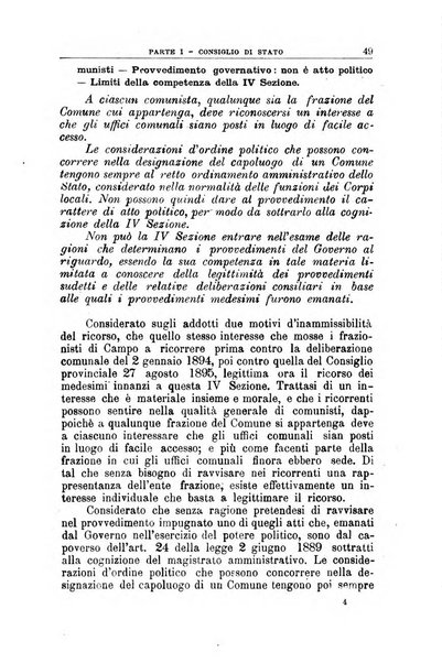 La giustizia amministrativa raccolta di decisioni e pareri del Consiglio di Stato, decisioni della Corte dei conti, sentenze della Cassazione di Roma, e decisioni delle Giunte provinciali amministrative