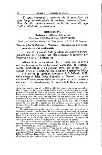 La giustizia amministrativa raccolta di decisioni e pareri del Consiglio di Stato, decisioni della Corte dei conti, sentenze della Cassazione di Roma, e decisioni delle Giunte provinciali amministrative