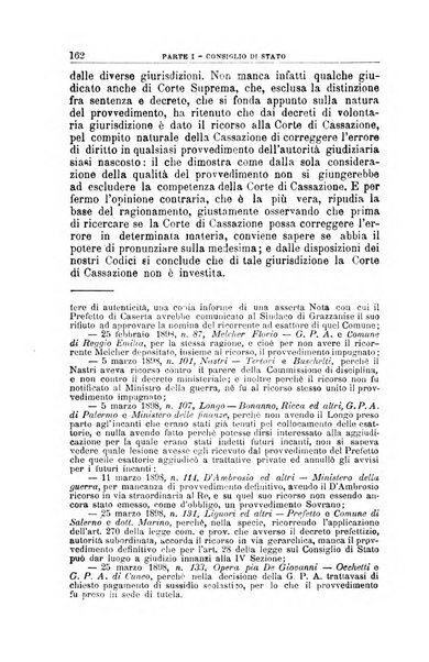 La giustizia amministrativa raccolta di decisioni e pareri del Consiglio di Stato, decisioni della Corte dei conti, sentenze della Cassazione di Roma, e decisioni delle Giunte provinciali amministrative