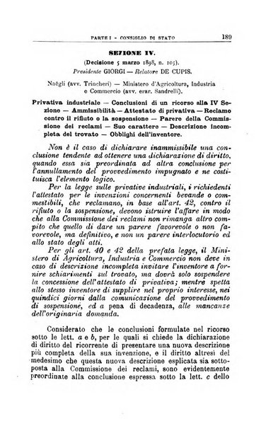 La giustizia amministrativa raccolta di decisioni e pareri del Consiglio di Stato, decisioni della Corte dei conti, sentenze della Cassazione di Roma, e decisioni delle Giunte provinciali amministrative