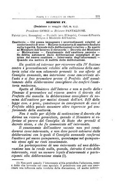 La giustizia amministrativa raccolta di decisioni e pareri del Consiglio di Stato, decisioni della Corte dei conti, sentenze della Cassazione di Roma, e decisioni delle Giunte provinciali amministrative