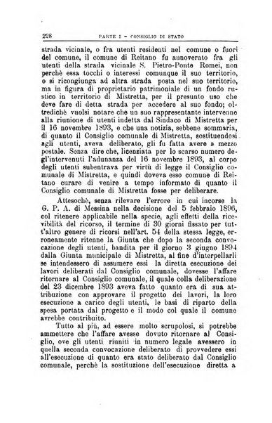 La giustizia amministrativa raccolta di decisioni e pareri del Consiglio di Stato, decisioni della Corte dei conti, sentenze della Cassazione di Roma, e decisioni delle Giunte provinciali amministrative