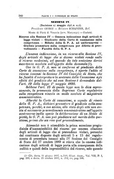 La giustizia amministrativa raccolta di decisioni e pareri del Consiglio di Stato, decisioni della Corte dei conti, sentenze della Cassazione di Roma, e decisioni delle Giunte provinciali amministrative