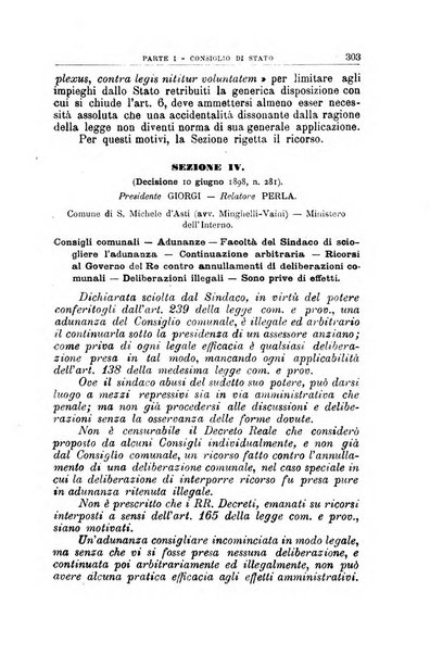 La giustizia amministrativa raccolta di decisioni e pareri del Consiglio di Stato, decisioni della Corte dei conti, sentenze della Cassazione di Roma, e decisioni delle Giunte provinciali amministrative