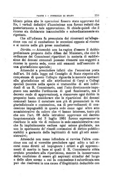 La giustizia amministrativa raccolta di decisioni e pareri del Consiglio di Stato, decisioni della Corte dei conti, sentenze della Cassazione di Roma, e decisioni delle Giunte provinciali amministrative