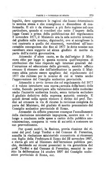 La giustizia amministrativa raccolta di decisioni e pareri del Consiglio di Stato, decisioni della Corte dei conti, sentenze della Cassazione di Roma, e decisioni delle Giunte provinciali amministrative