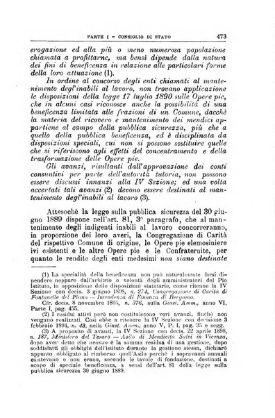 La giustizia amministrativa raccolta di decisioni e pareri del Consiglio di Stato, decisioni della Corte dei conti, sentenze della Cassazione di Roma, e decisioni delle Giunte provinciali amministrative