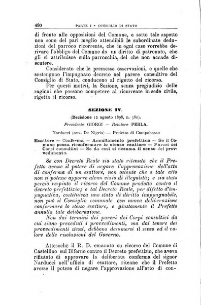 La giustizia amministrativa raccolta di decisioni e pareri del Consiglio di Stato, decisioni della Corte dei conti, sentenze della Cassazione di Roma, e decisioni delle Giunte provinciali amministrative