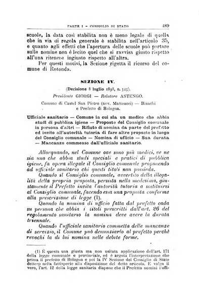 La giustizia amministrativa raccolta di decisioni e pareri del Consiglio di Stato, decisioni della Corte dei conti, sentenze della Cassazione di Roma, e decisioni delle Giunte provinciali amministrative