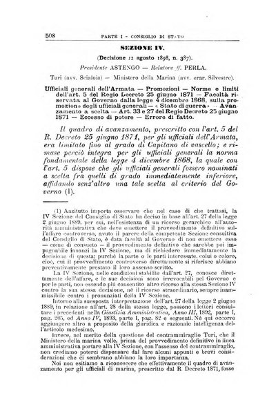 La giustizia amministrativa raccolta di decisioni e pareri del Consiglio di Stato, decisioni della Corte dei conti, sentenze della Cassazione di Roma, e decisioni delle Giunte provinciali amministrative