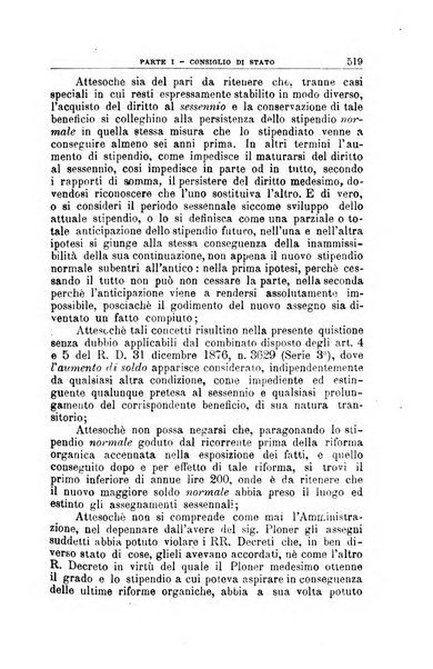 La giustizia amministrativa raccolta di decisioni e pareri del Consiglio di Stato, decisioni della Corte dei conti, sentenze della Cassazione di Roma, e decisioni delle Giunte provinciali amministrative