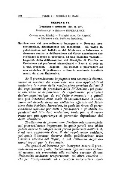 La giustizia amministrativa raccolta di decisioni e pareri del Consiglio di Stato, decisioni della Corte dei conti, sentenze della Cassazione di Roma, e decisioni delle Giunte provinciali amministrative