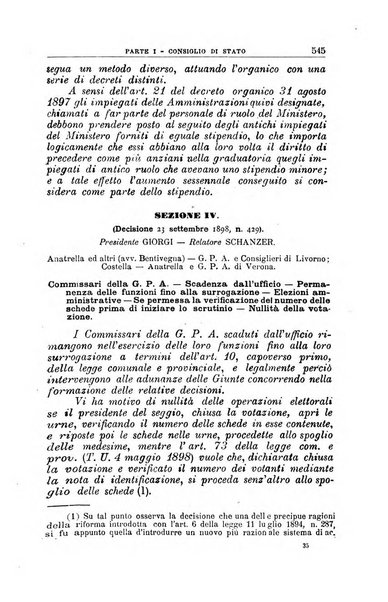 La giustizia amministrativa raccolta di decisioni e pareri del Consiglio di Stato, decisioni della Corte dei conti, sentenze della Cassazione di Roma, e decisioni delle Giunte provinciali amministrative