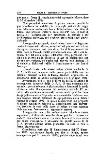 La giustizia amministrativa raccolta di decisioni e pareri del Consiglio di Stato, decisioni della Corte dei conti, sentenze della Cassazione di Roma, e decisioni delle Giunte provinciali amministrative