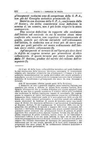 La giustizia amministrativa raccolta di decisioni e pareri del Consiglio di Stato, decisioni della Corte dei conti, sentenze della Cassazione di Roma, e decisioni delle Giunte provinciali amministrative