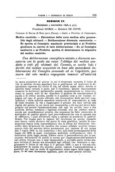 La giustizia amministrativa raccolta di decisioni e pareri del Consiglio di Stato, decisioni della Corte dei conti, sentenze della Cassazione di Roma, e decisioni delle Giunte provinciali amministrative