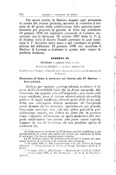 La giustizia amministrativa raccolta di decisioni e pareri del Consiglio di Stato, decisioni della Corte dei conti, sentenze della Cassazione di Roma, e decisioni delle Giunte provinciali amministrative