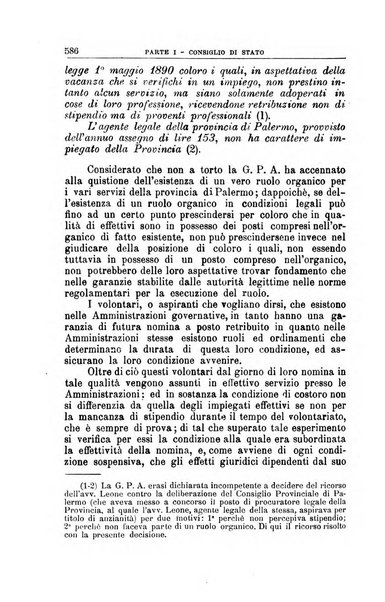 La giustizia amministrativa raccolta di decisioni e pareri del Consiglio di Stato, decisioni della Corte dei conti, sentenze della Cassazione di Roma, e decisioni delle Giunte provinciali amministrative