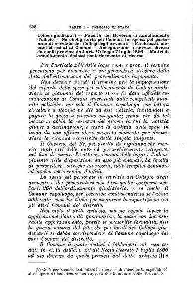 La giustizia amministrativa raccolta di decisioni e pareri del Consiglio di Stato, decisioni della Corte dei conti, sentenze della Cassazione di Roma, e decisioni delle Giunte provinciali amministrative