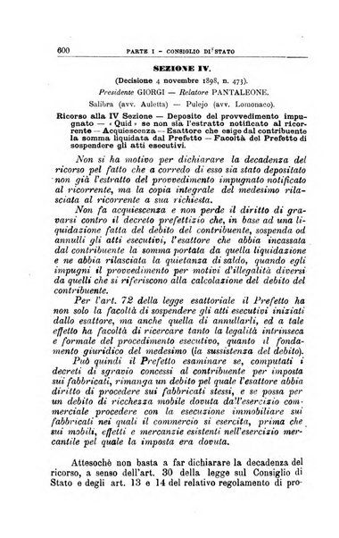 La giustizia amministrativa raccolta di decisioni e pareri del Consiglio di Stato, decisioni della Corte dei conti, sentenze della Cassazione di Roma, e decisioni delle Giunte provinciali amministrative