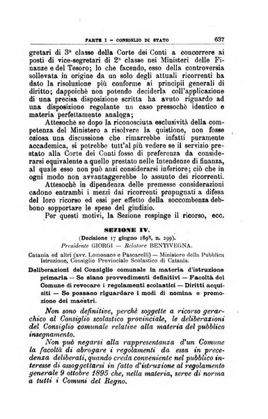 La giustizia amministrativa raccolta di decisioni e pareri del Consiglio di Stato, decisioni della Corte dei conti, sentenze della Cassazione di Roma, e decisioni delle Giunte provinciali amministrative