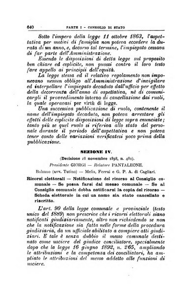 La giustizia amministrativa raccolta di decisioni e pareri del Consiglio di Stato, decisioni della Corte dei conti, sentenze della Cassazione di Roma, e decisioni delle Giunte provinciali amministrative