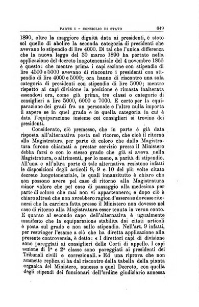 La giustizia amministrativa raccolta di decisioni e pareri del Consiglio di Stato, decisioni della Corte dei conti, sentenze della Cassazione di Roma, e decisioni delle Giunte provinciali amministrative