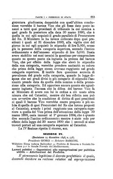 La giustizia amministrativa raccolta di decisioni e pareri del Consiglio di Stato, decisioni della Corte dei conti, sentenze della Cassazione di Roma, e decisioni delle Giunte provinciali amministrative