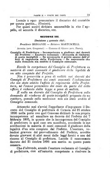 La giustizia amministrativa raccolta di decisioni e pareri del Consiglio di Stato, decisioni della Corte dei conti, sentenze della Cassazione di Roma, e decisioni delle Giunte provinciali amministrative