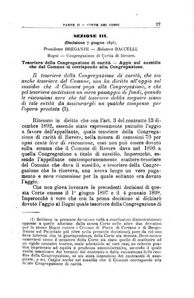 La giustizia amministrativa raccolta di decisioni e pareri del Consiglio di Stato, decisioni della Corte dei conti, sentenze della Cassazione di Roma, e decisioni delle Giunte provinciali amministrative