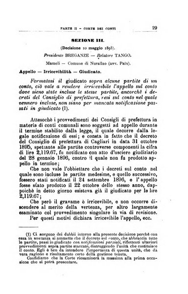 La giustizia amministrativa raccolta di decisioni e pareri del Consiglio di Stato, decisioni della Corte dei conti, sentenze della Cassazione di Roma, e decisioni delle Giunte provinciali amministrative