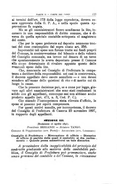 La giustizia amministrativa raccolta di decisioni e pareri del Consiglio di Stato, decisioni della Corte dei conti, sentenze della Cassazione di Roma, e decisioni delle Giunte provinciali amministrative