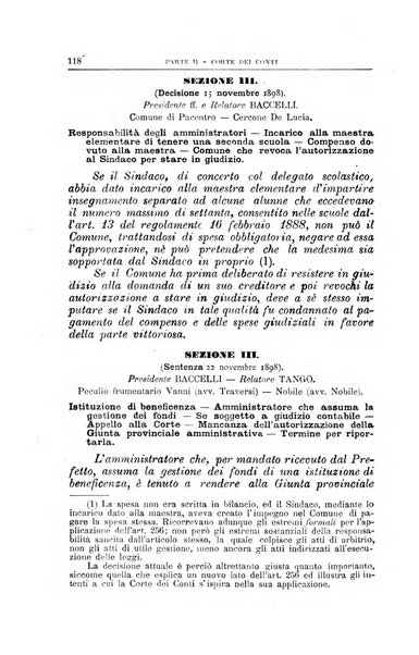 La giustizia amministrativa raccolta di decisioni e pareri del Consiglio di Stato, decisioni della Corte dei conti, sentenze della Cassazione di Roma, e decisioni delle Giunte provinciali amministrative