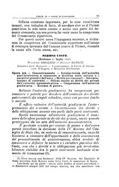 La giustizia amministrativa raccolta di decisioni e pareri del Consiglio di Stato, decisioni della Corte dei conti, sentenze della Cassazione di Roma, e decisioni delle Giunte provinciali amministrative